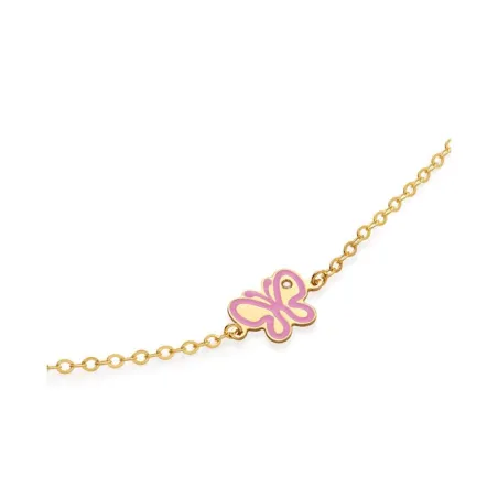 Bracciale Lucciole in Oro Giallo con Farfalla e Diamante Le Bebe'