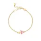 Bracciale Lucciole in Oro Giallo con Ciuccio Rosa e Diamante Le Bebe' Bracciale Lucciole in Oro Giallo con Ciuccio Rosa e Diamante Le Bebe'