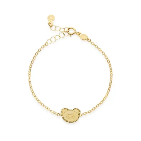 Bracciale Scintille in Oro Giallo e Orsetto Le Bebe'