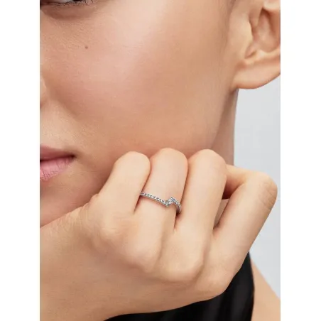 Anello Pavé Fascia Asimmetrica mis.56 Donna Pandora