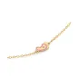 Bracciale in Oro Giallo con Piedino Rosa e Diamante Le Bebe' Bracciale in Oro Giallo con Piedino Rosa e Diamante Le Bebe'