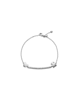 Bracciale Tennis I Tesorini con Bimba, Cuore e Diamanti Le Bebe'