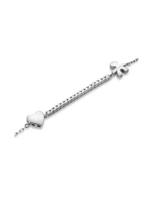 Bracciale Tennis I Tesorini con Bimbo, Cuore e Diamanti Le Bebe'