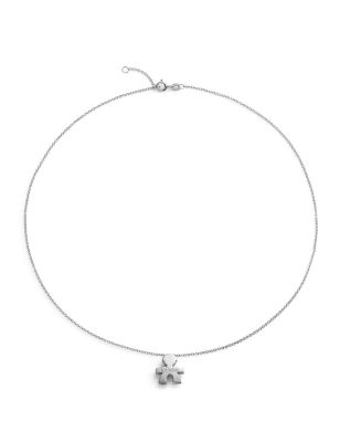 Collana I Tesorini Big In Oro Bianco Con Sagoma Bimba Donna Le Bebe'