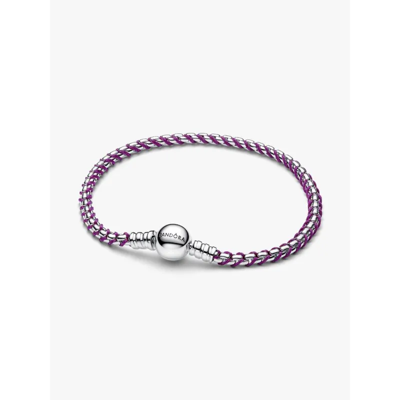 Bracciale Intreccio Tessuto Viola cm.19 Donna Pandora