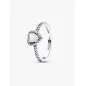 Anello Cuore in Rilievo Bianco mis.54 Donna Pandora