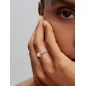 Anello Cuore in Rilievo Bianco mis.54 Donna Pandora