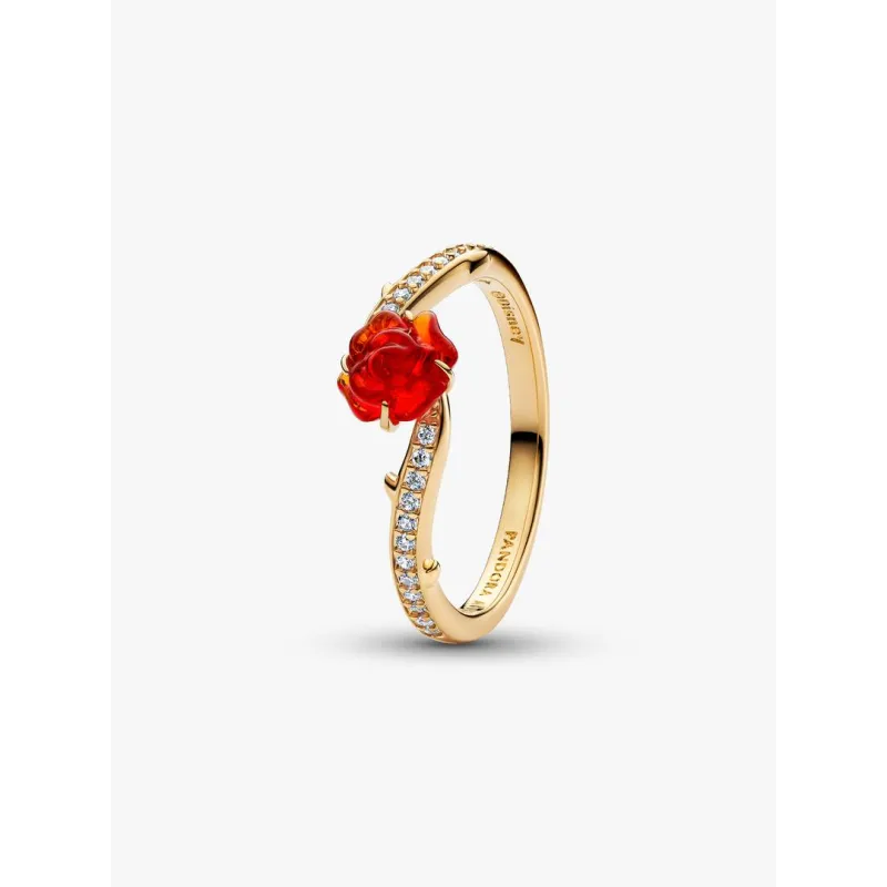Anello Disney, La Bella e la Bestia Rosa Incantata m.52 Donna Pandora