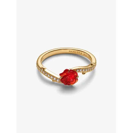 Anello Disney, La Bella e la Bestia Rosa Incantata m.52 Donna Pandora