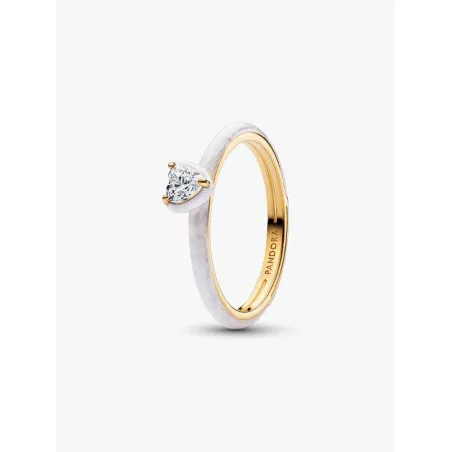 Anello Dorato White Chakra Heart mis.52 Pandora ME Donna