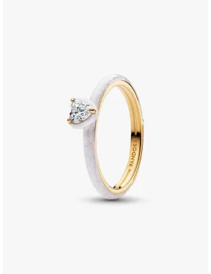 Anello Dorato White Chakra Heart mis.54 Pandora ME Donna