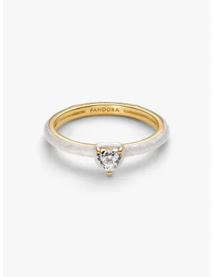 Anello Dorato White Chakra Heart mis.56 Pandora ME Donna