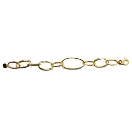 Bracciale Catene con elementi ovali varie dimensioni Donna Aquaforte