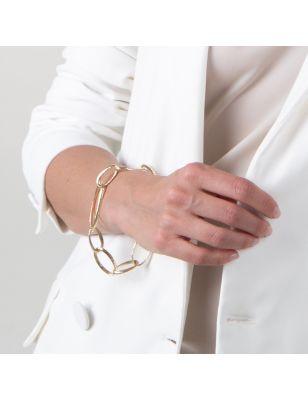 Bracciale Catene con elementi ovali varie dimensioni Donna Aquaforte