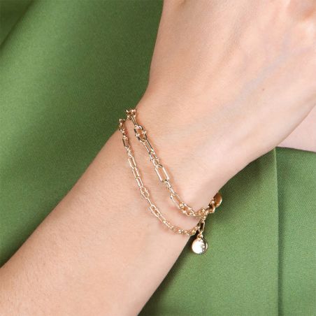 Bracciale Catene maglia granchio 18 cm Donna Aquaforte