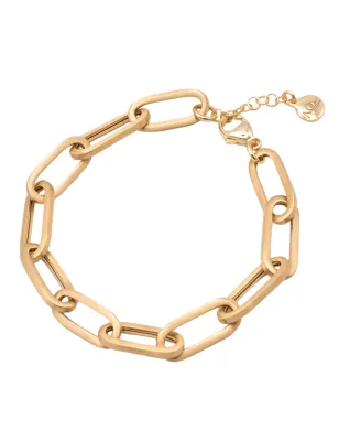 Bracciale Ovali Chic con Maglie spazzolate a mano Donna Aquaforte