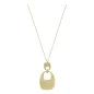 Collana Doppio Pendente a Trapezio e Rondella Pavé Aquaforte Collana Doppio Pendente a Trapezio e Rondella Pavé Aquaforte