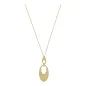 Collana Doppio Pendente Ovale e Rondella Pavè Donna Aquaforte Collana Doppio Pendente Ovale e Rondella Pavè Donna Aquaforte
