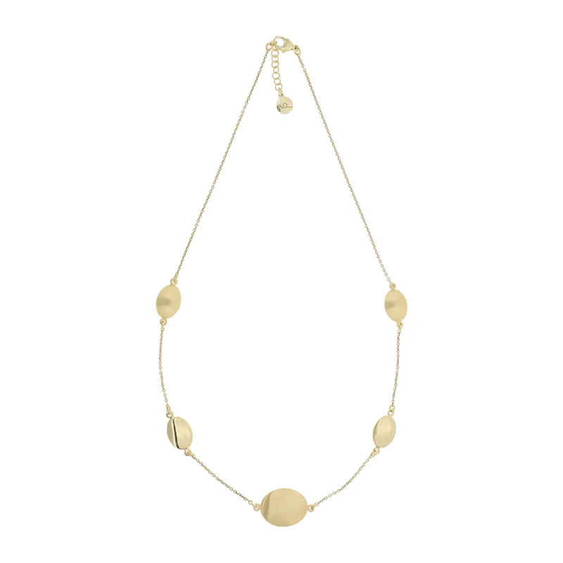 Collana Corta I Classici con Ovali Lucidi Donna Aquaforte Collana Corta I Classici con Ovali Lucidi Donna Aquaforte