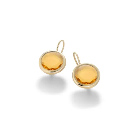Orecchini a Monachella Le Chicche con Paste Vitree Champagne Aquaforte