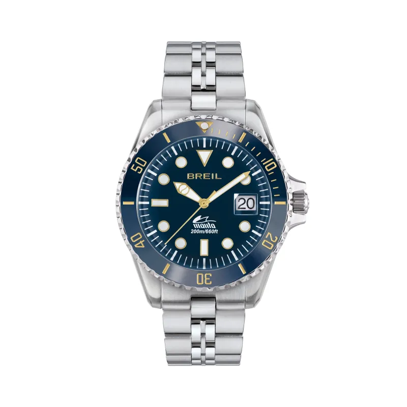 Orologio Manta Heritage Blu e Oro TW2208 Uomo Breil Orologio Manta Heritage Blu e Oro TW2208 Uomo Breil