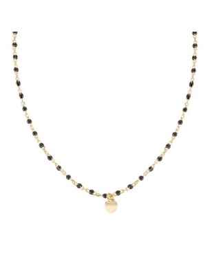 COLLANA CUORE SMALTO NERO DONNA AMEN