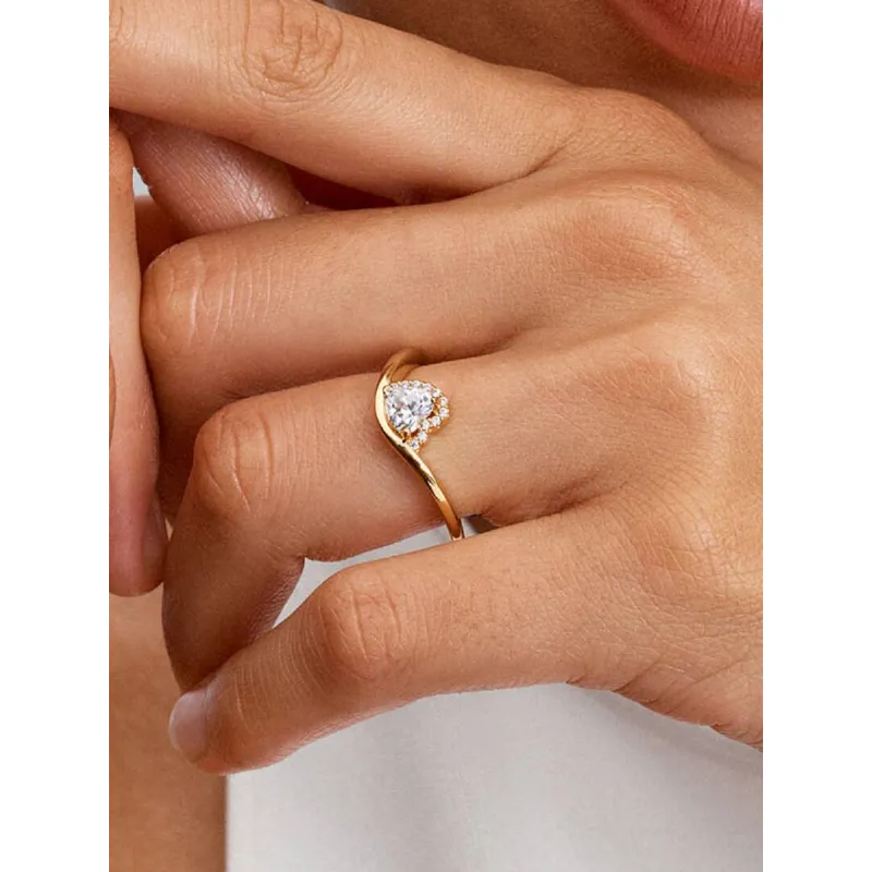 Anello Onda con Cuore Luminoso mis.50 Donna Pandora Anello Onda con Cuore Luminoso mis.50 Donna Pandora