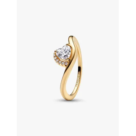 Anello Onda con Cuore Luminoso mis.50 Donna Pandora