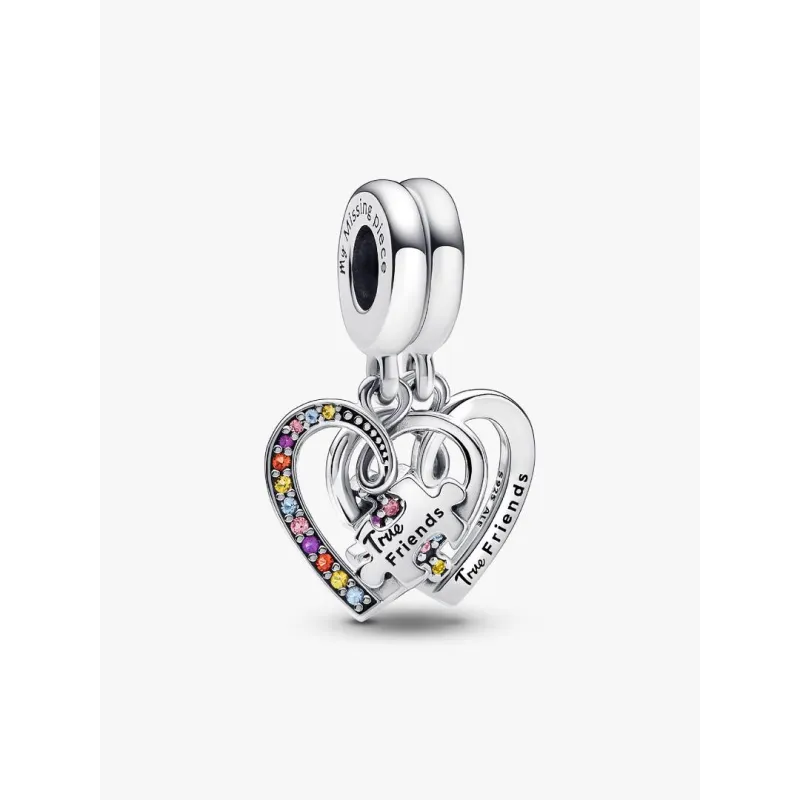 Charm Pendente Puzzle dell'Amicizia Divisibile Donna Pandora Charm Pendente Puzzle dell'Amicizia Divisibile Donna Pandora