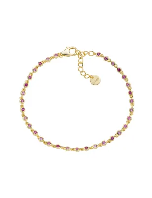Bracciale Joy Dorato in Lega Amen Zirconi Rosa Degradé Donna Amen