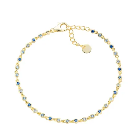 Bracciale Joy Dorato in Lega Amen Zirconi Blu Degradé Donna Amen