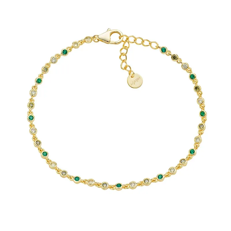 Bracciale Joy Dorato in Lega Amen Zirconi Verdi Degradé Donna Amen Bracciale Joy Dorato in Lega Amen Zirconi Verdi Degradé Donna Amen