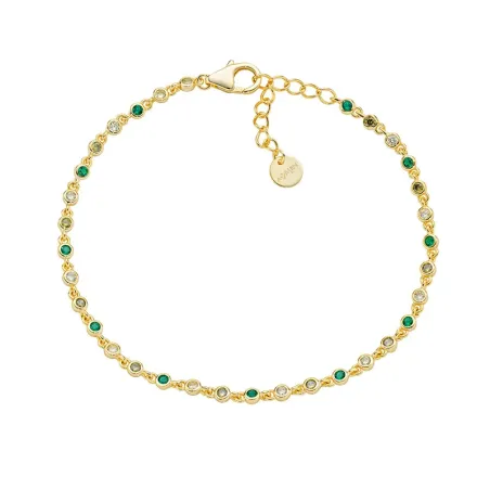Bracciale Joy Dorato in Lega Amen Zirconi Verdi Degradé Donna Amen