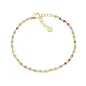 Bracciale Joy Dorato in Lega Amen Zirconi Multicolor Donna Amen Bracciale Joy Dorato in Lega Amen Zirconi Multicolor Donna Amen
