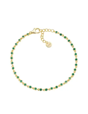 Bracciale Joy Dorato in Lega Amen Zirconi Verdi Donna Amen