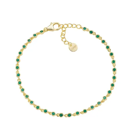 Bracciale Joy Dorato in Lega Amen Zirconi Verdi Donna Amen