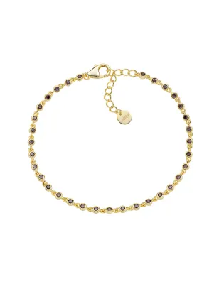 Bracciale Joy Dorato in Lega Amen Zirconi Marroni Donna Amen