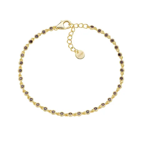 Bracciale Joy Dorato in Lega Amen Zirconi Marroni Donna Amen