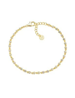 Bracciale Joy Dorato in Lega Amen Zirconi Bianchi Donna Amen
