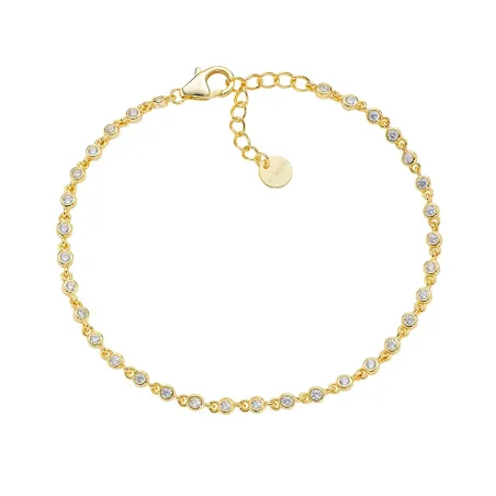 Bracciale Joy Dorato in Lega Amen Zirconi Bianchi Donna Amen