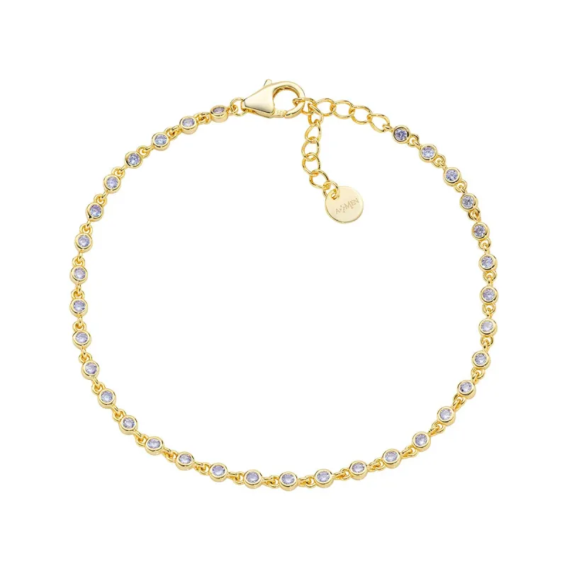 Bracciale Joy Dorato in Lega Amen Zirconi Lilla Donna Amen Bracciale Joy Dorato in Lega Amen Zirconi Lilla Donna Amen