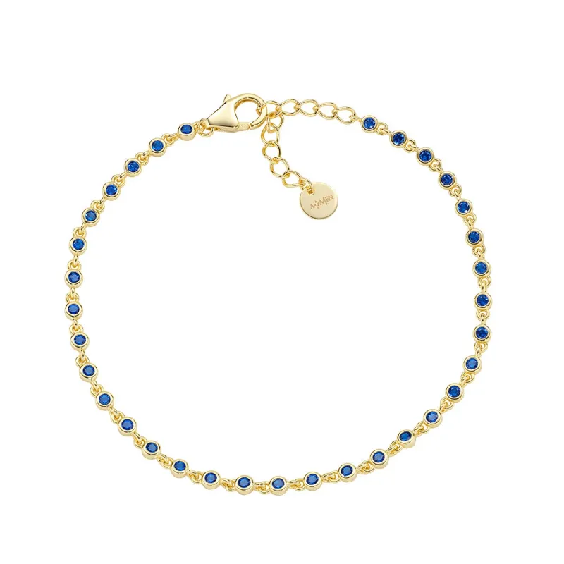 Bracciale Joy Dorato in Lega Amen Zirconi Blu Donna Amen Bracciale Joy Dorato in Lega Amen Zirconi Blu Donna Amen
