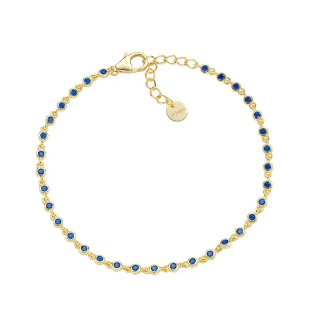 Bracciale Joy Dorato in Lega Amen Zirconi Blu Donna Amen