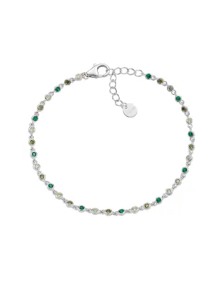 Bracciale Joy in Lega Amen Zirconi Degradé Verdi Donna Amen
