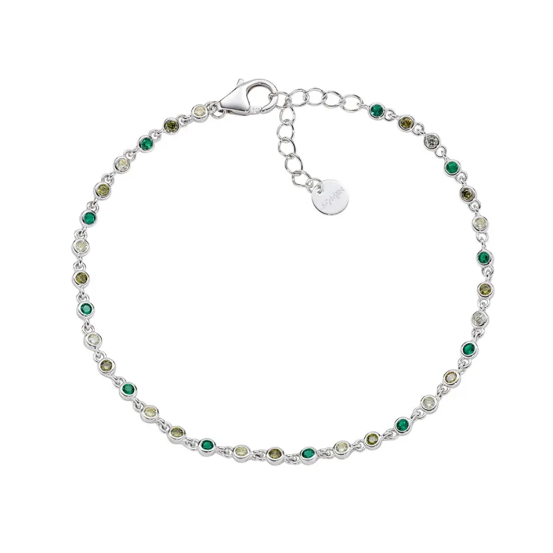 Bracciale Joy in Lega Amen Zirconi Degradé Verdi Donna Amen Bracciale Joy in Lega Amen Zirconi Degradé Verdi Donna Amen