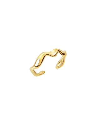 Anello Zig Zag Oro Regolabile TJ3912 Donna Breil