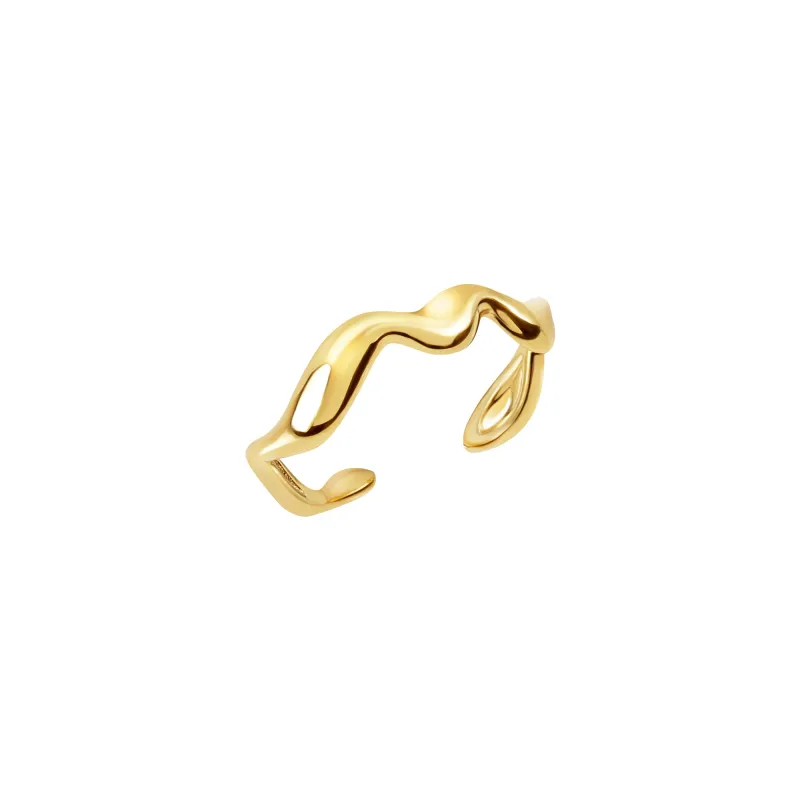 Anello Zig Zag Oro Regolabile TJ3912 Donna Breil Anello Zig Zag Oro Regolabile TJ3912 Donna Breil