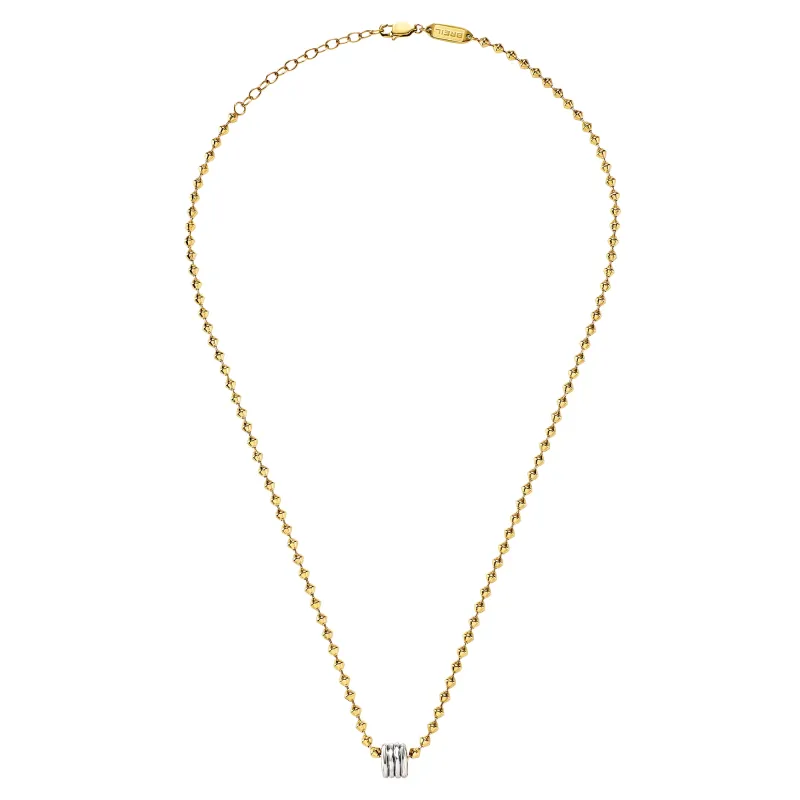 Collana Tetra Ball Chain Bicolore TJ4116 Uomo Breil Collana Tetra Ball Chain Bicolore TJ4116 Uomo Breil