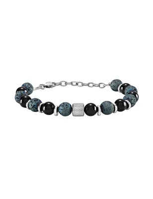Collana Fusion Lava Blu e Onice TJ4125 Uomo Breil