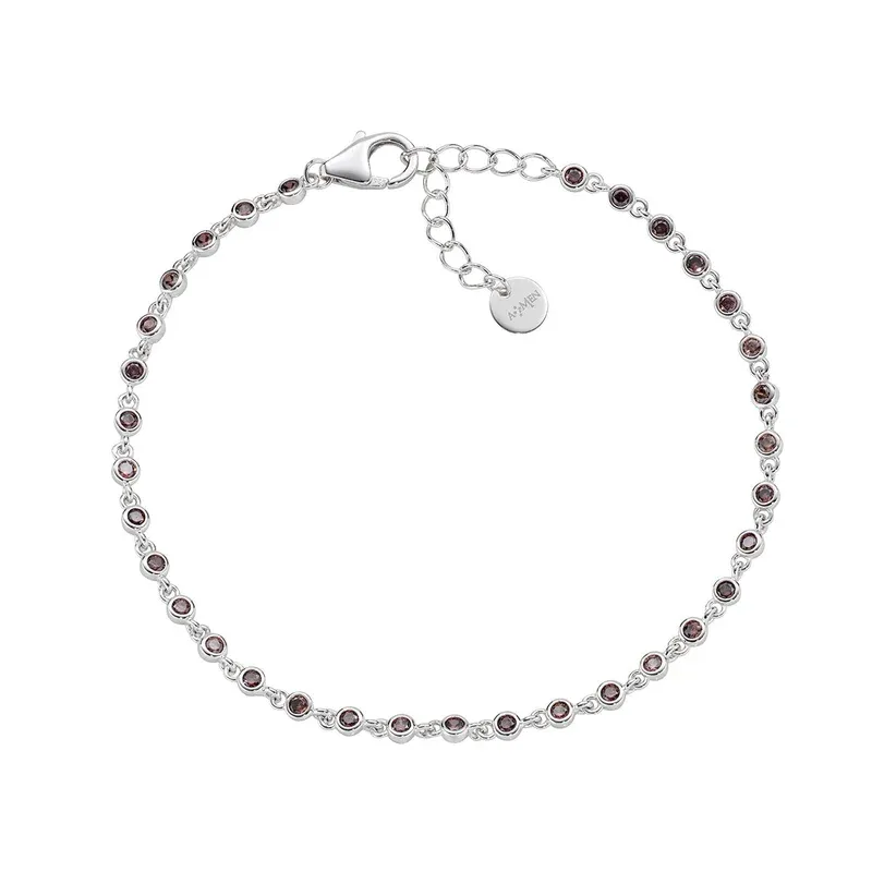 Bracciale Joy in Lega Amen Zirconi Marroni Donna Amen